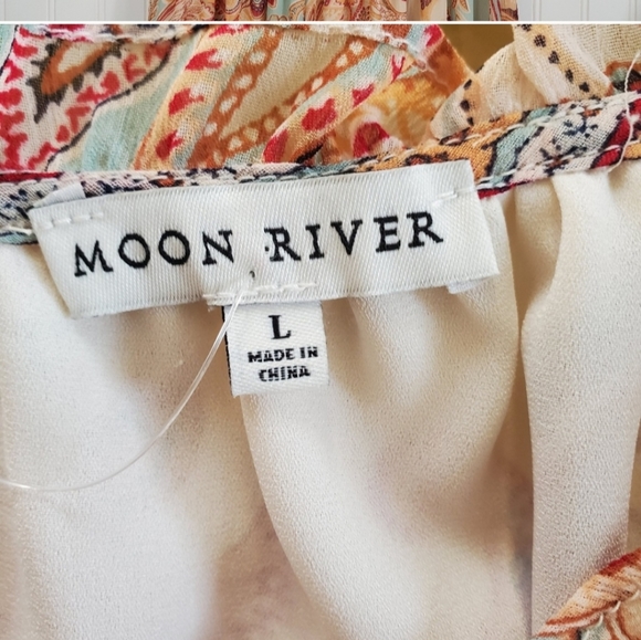 Anthropologie MOON RIVER PAISLEY BOHO MIDI DRESS EUC - Picture 8 of 8